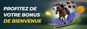 Bonus de bienvenue avec cheval animé