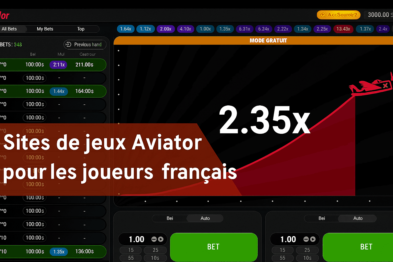 Jouer à Aviator 1xBet