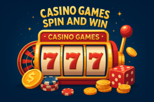 Casino spin and win session illustration